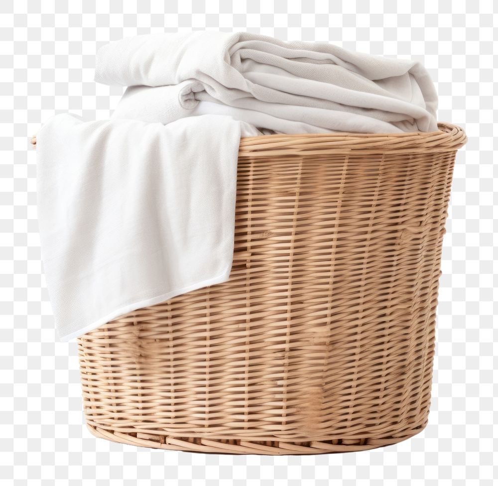 PNG Laundry basket linen white background relaxation.