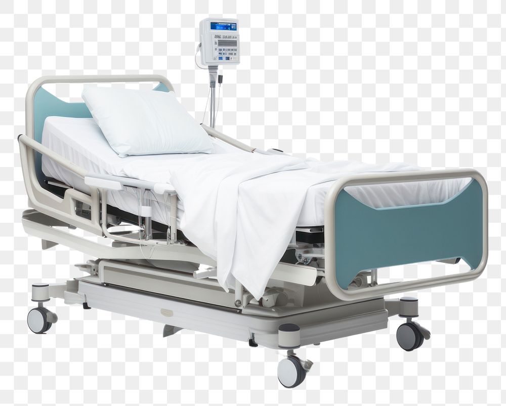 PNG Hospital bed furniture white background architecture