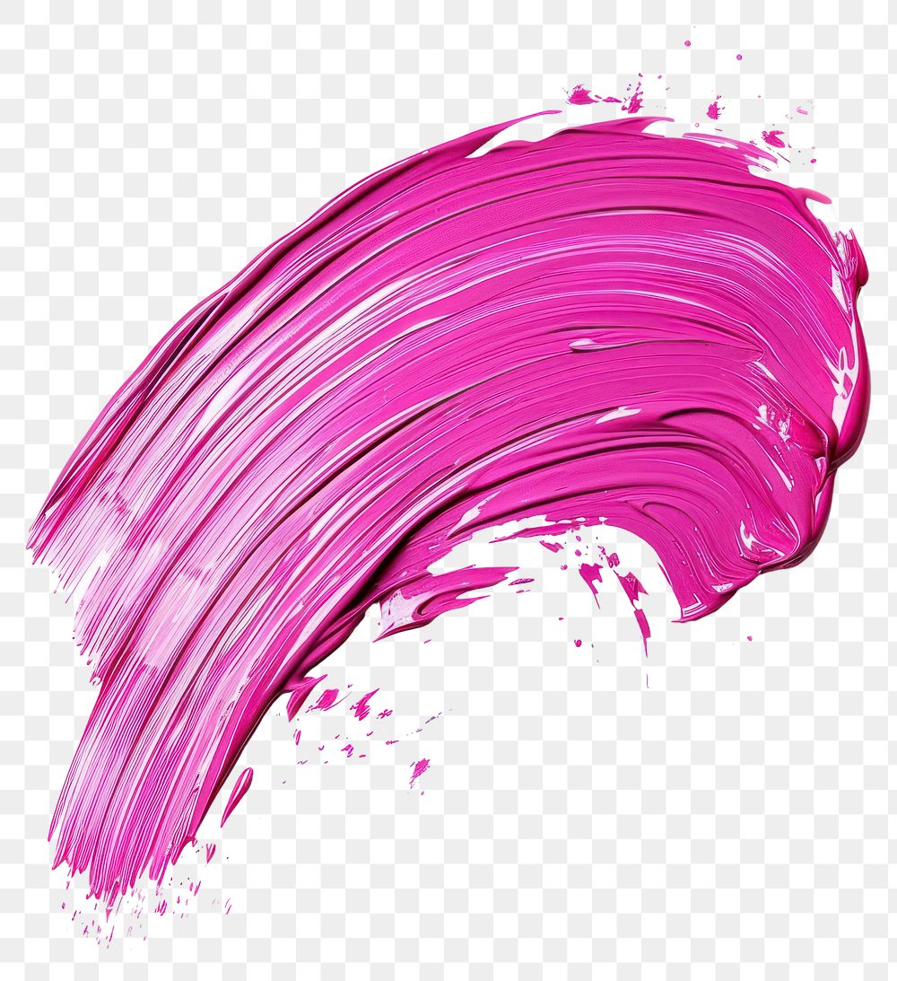 PNG Pink brush stroke purple paint white background.