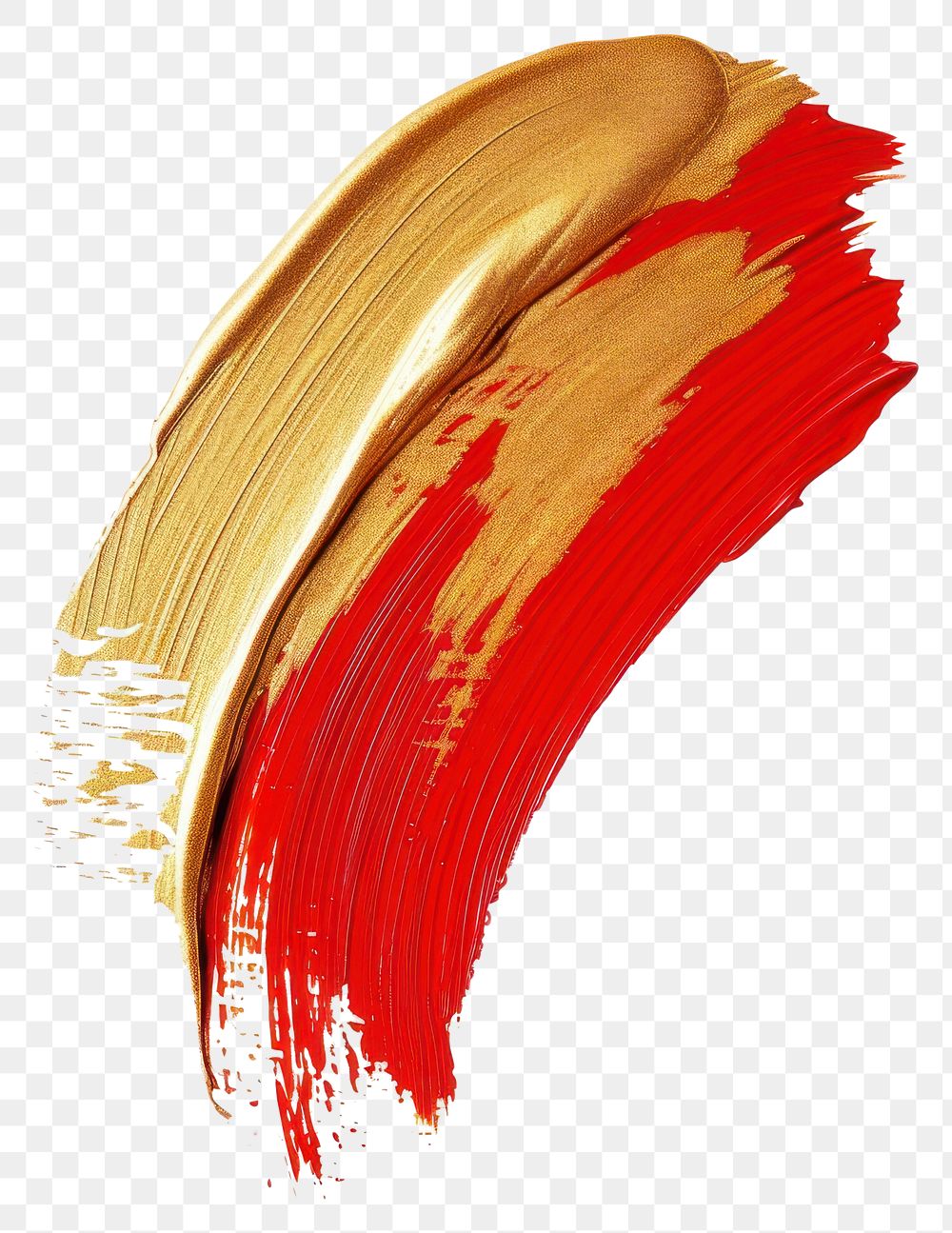 PNG Red and gold brush stroke paint white background accessories.