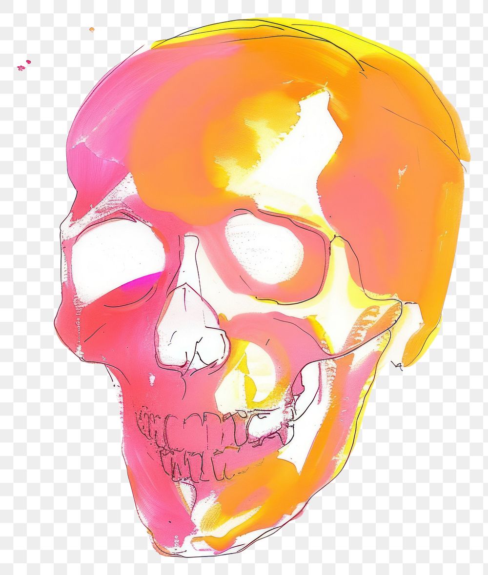 PNG Skull art white background photography.