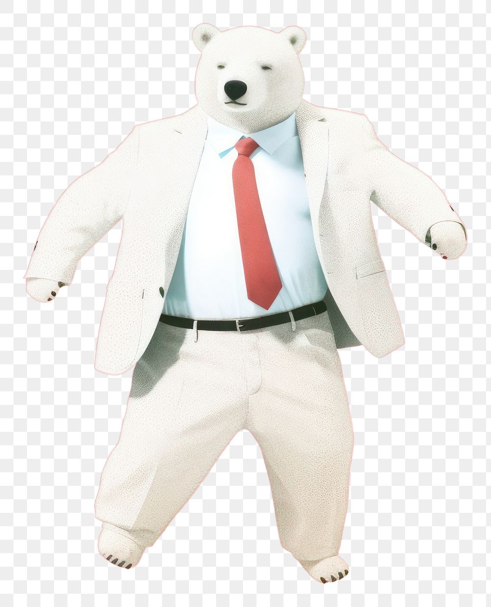 PNG Bear in business suit celebrated adult bear representation.