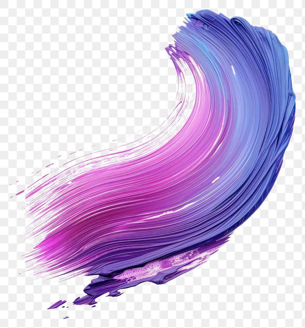 PNG Soft wave brush stroke purple paint white background.