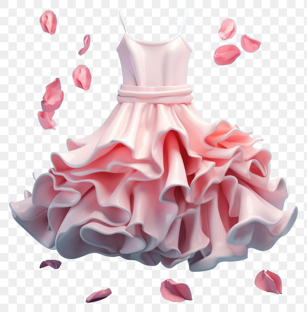 PNG Fashion dress petal gown.
