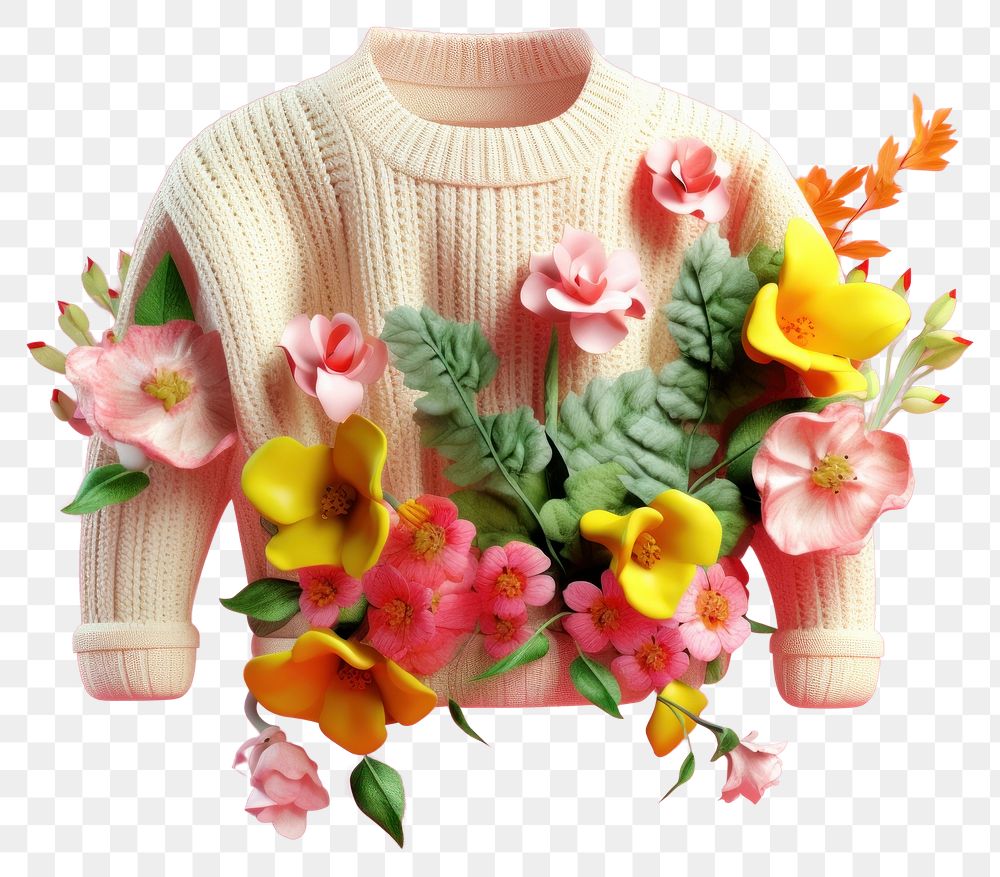 PNG Sweater flower plant petal.