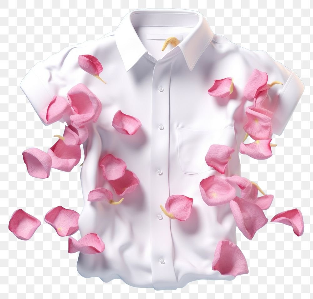 PNG Blouse flower shirt petal.
