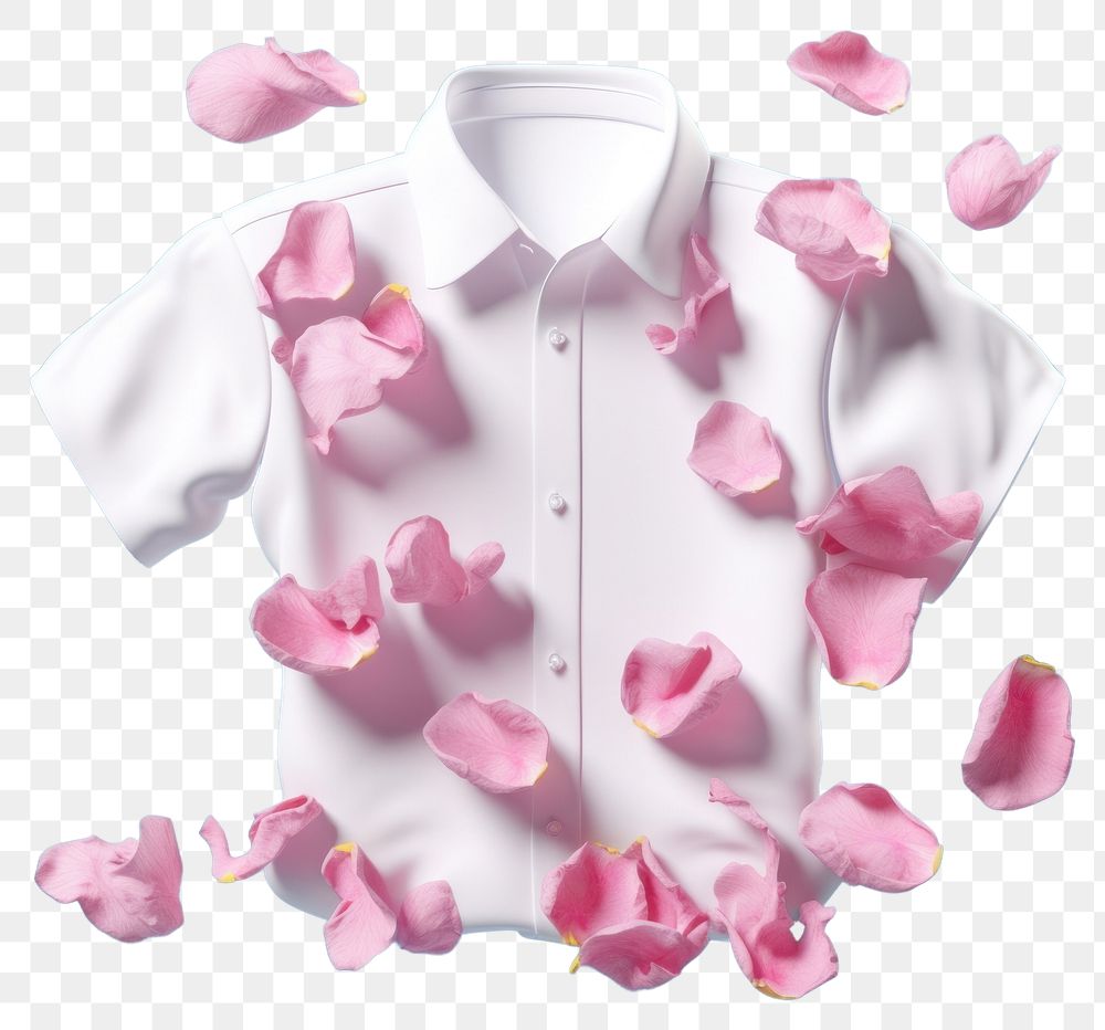 PNG Flower shirt petal fragility.