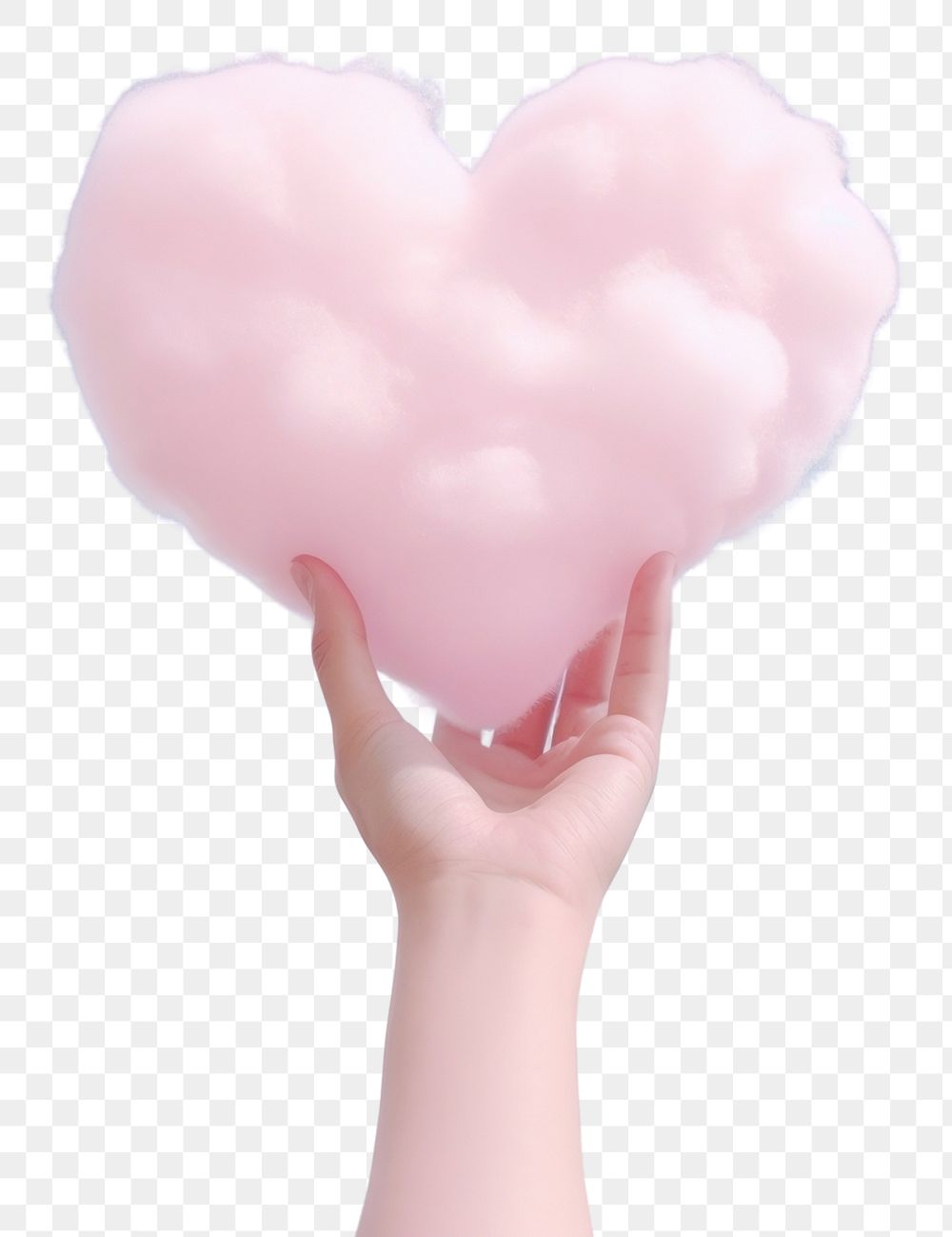 PNG  White clouds with pink sky heart shaped balloon atmosphere standing.