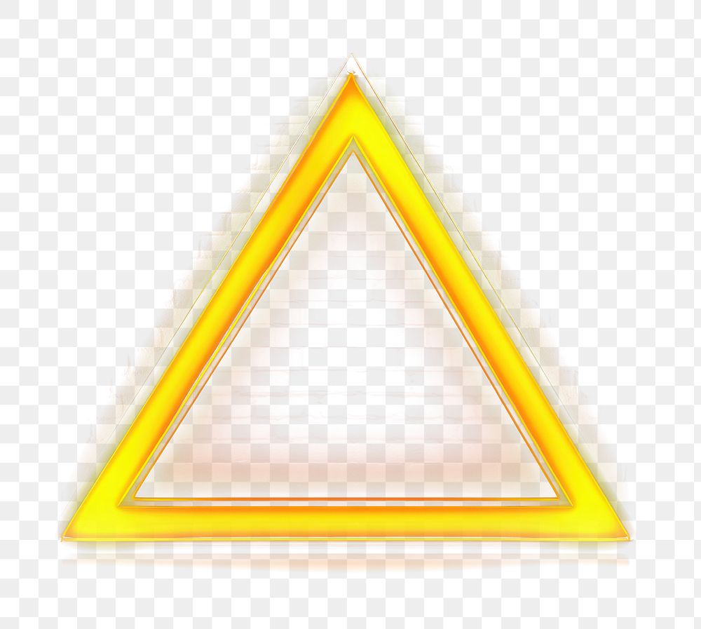 PNG  Yellow triangle neon background architecture illuminated protection. AI generated Image by rawpixel.