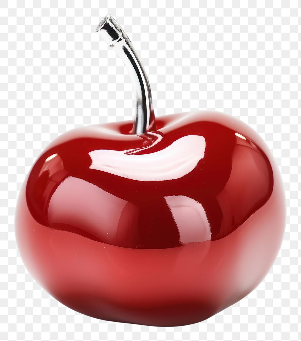 PNG Cherry icon Chrome material cherry apple fruit.