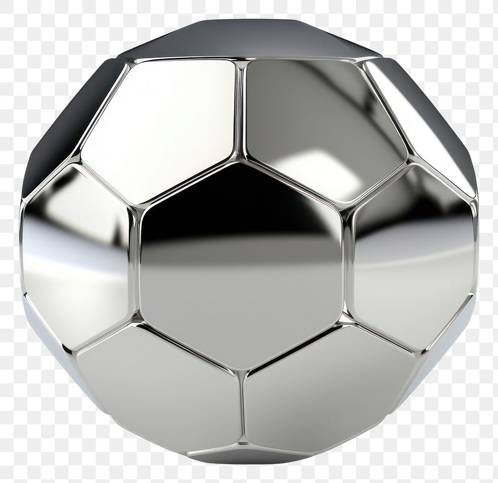 PNG Hexagon ball Chrome material football hexagon sports.