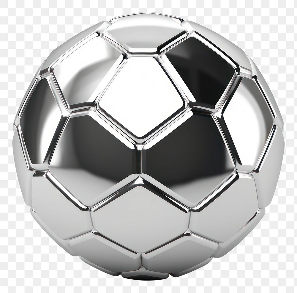PNG Hexagon ball Chrome material football hexagon sports.