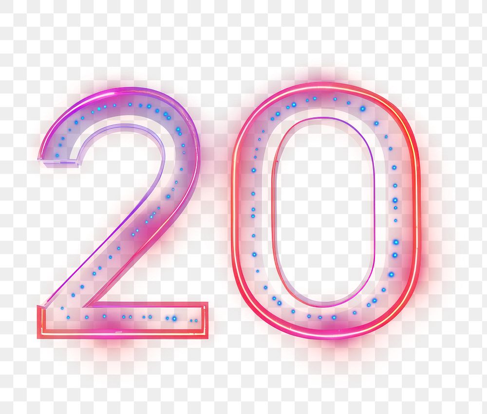 PNG Numbers border neon light text. AI generated Image by rawpixel.