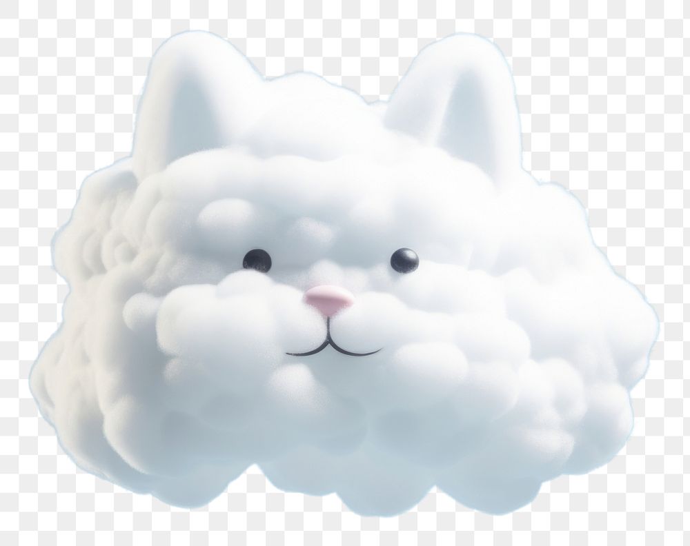 PNG  Cat shaped as a cloud sky nature representation.