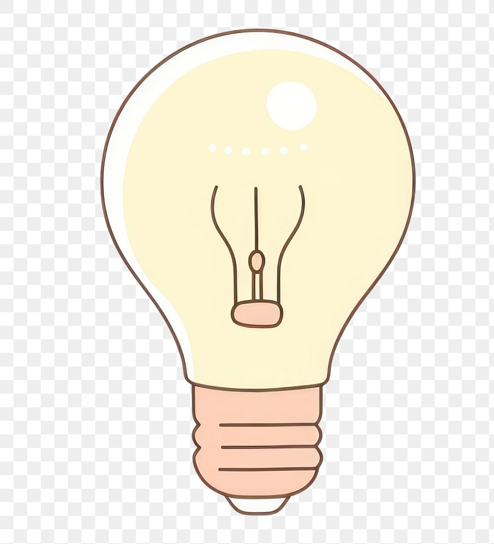 PNG  Light bulb lightbulb cartoon electricity. AI generated Image by rawpixel.