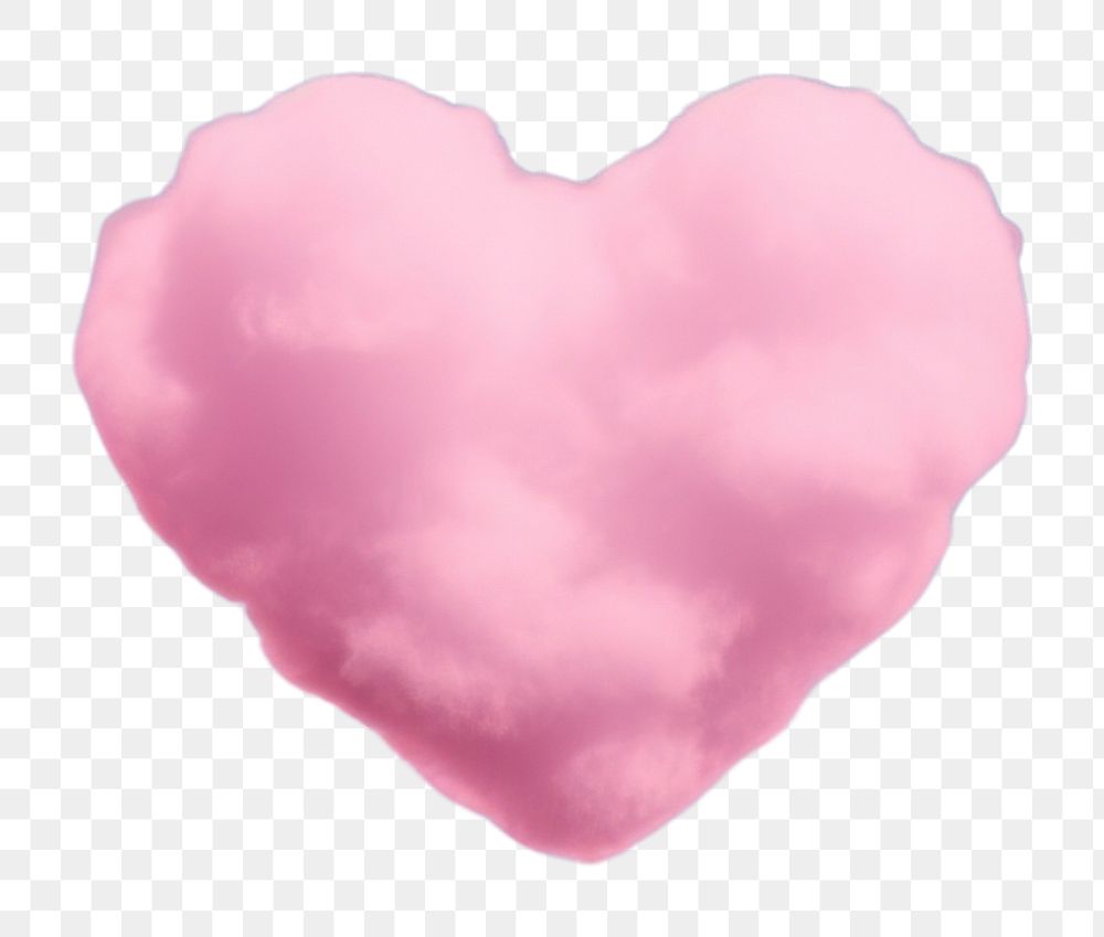 PNG  Heart shaped as a cloud pink sky tranquility.