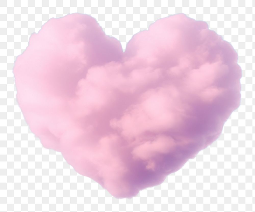 PNG  Heart shaped as a pink cloud pattern in the pink sky background outdoors nature tranquility.