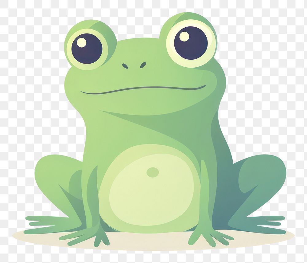 PNG  Frog amphibian wildlife cartoon. AI generated Image by rawpixel.