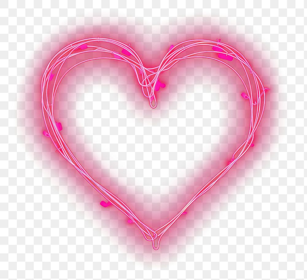 PNG Heart neon light night. AI generated Image by rawpixel.