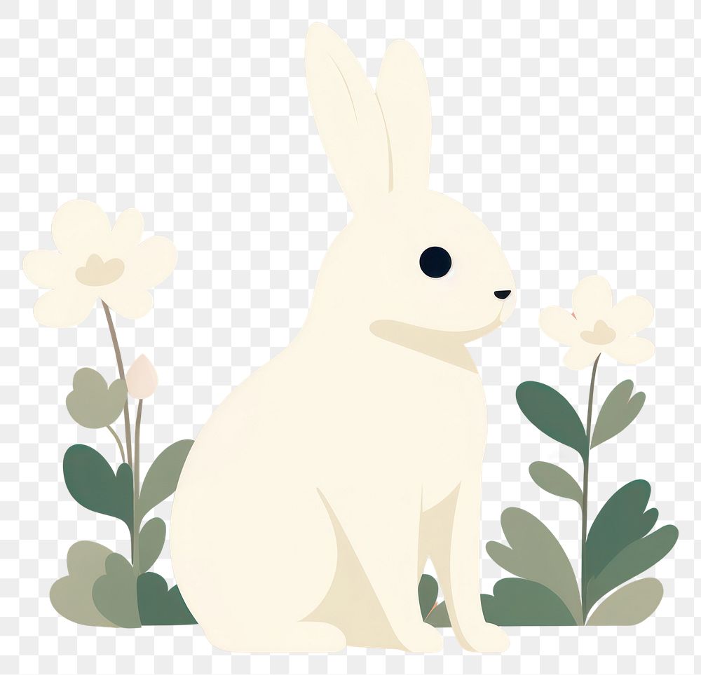 PNG  Rabbit cartoon animal mammal. AI generated Image by rawpixel.