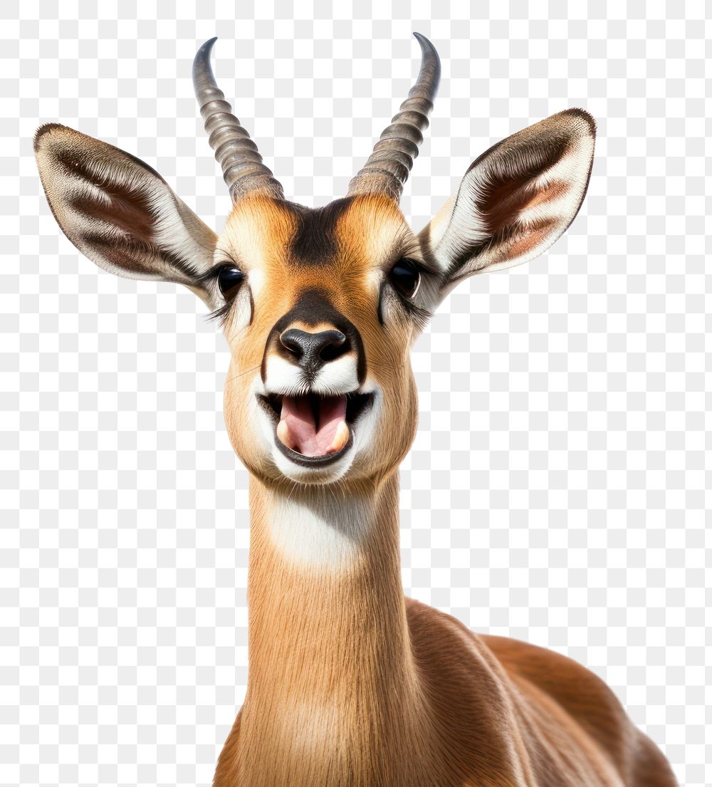 PNG Smiling antelope wildlife animal mammal. AI generated Image by rawpixel.