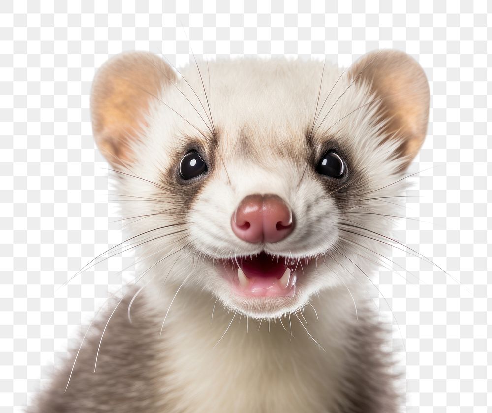 PNG Smiling ferret mammal animal rodent. AI generated Image by rawpixel.