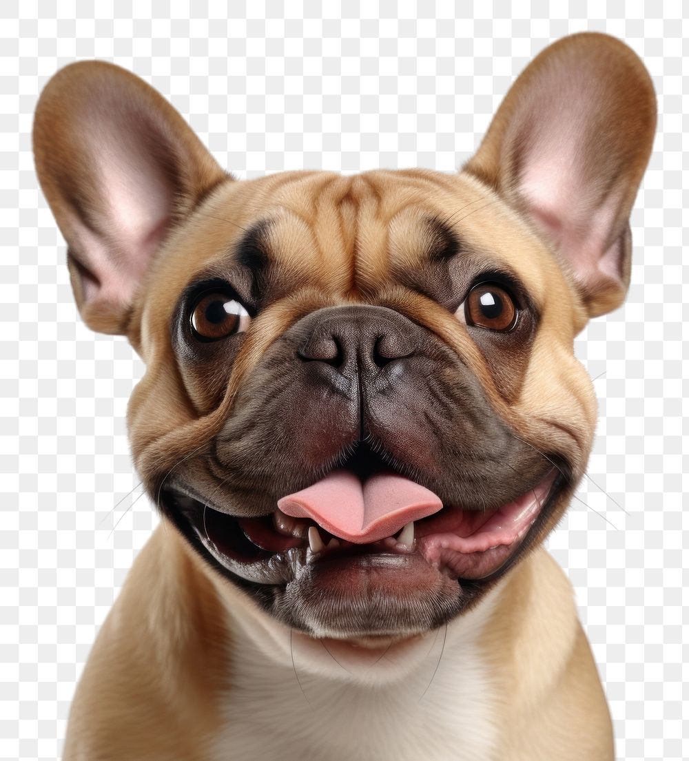 PNG Smiling french bulldog mammal animal pet. AI generated Image by rawpixel.