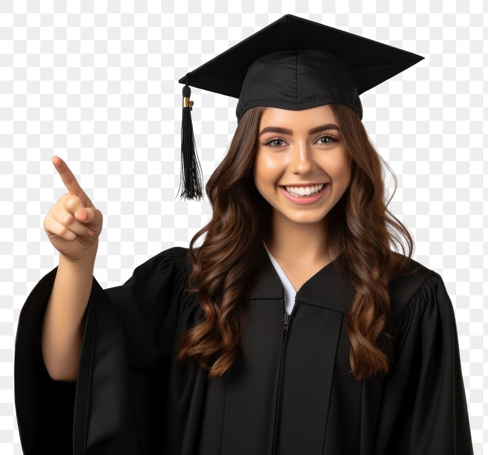 PNG  Young university graduate Argentinian woman graduation student intelligence. AI generated Image by rawpixel.