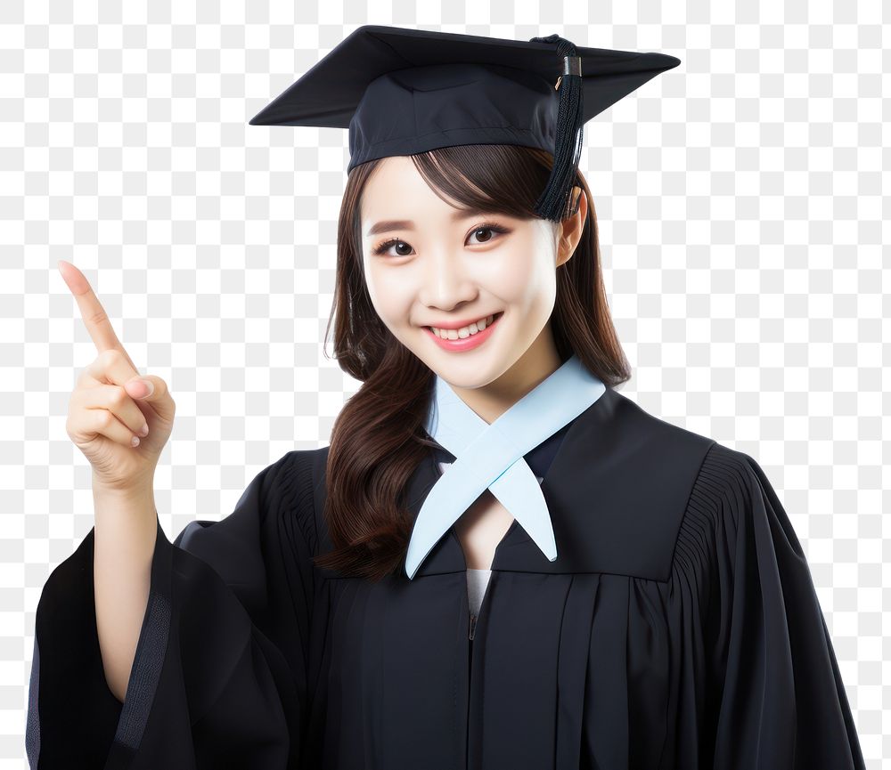 PNG  Young university graduate asian woman graduation student adult. AI generated Image by rawpixel.
