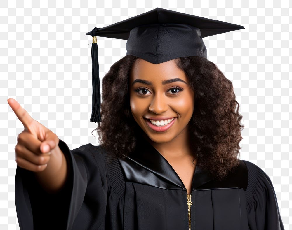 PNG  Young university graduate indian woman graduation student finger. AI generated Image by rawpixel.