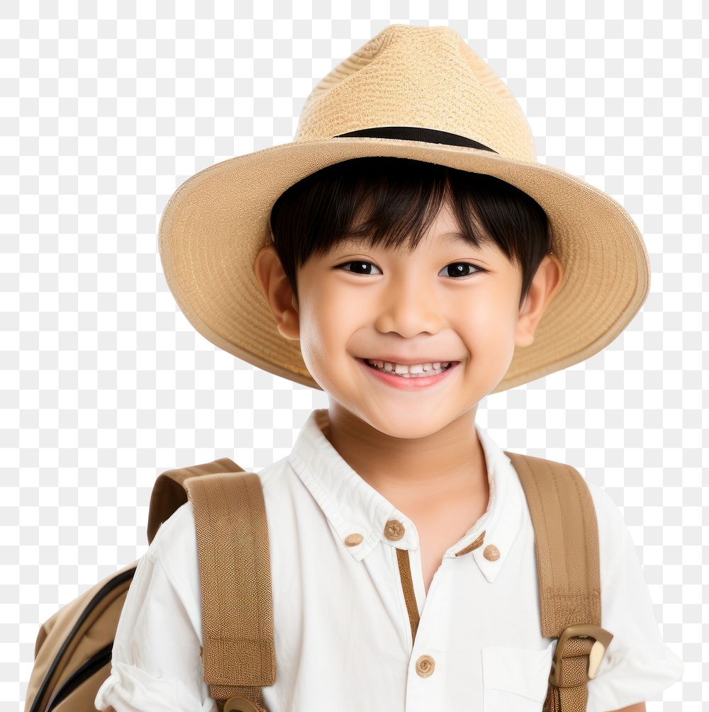 PNG  Asian kid traveler portrait smiling adult.