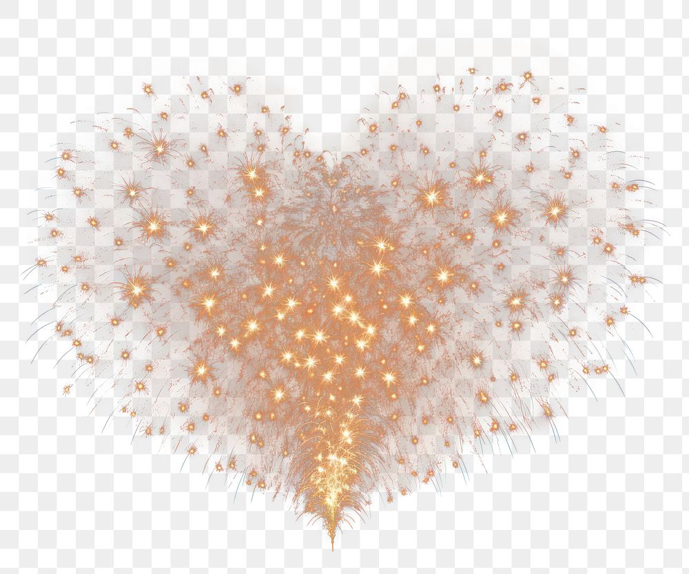 PNG Shape of a heart fireworks outdoors nature.