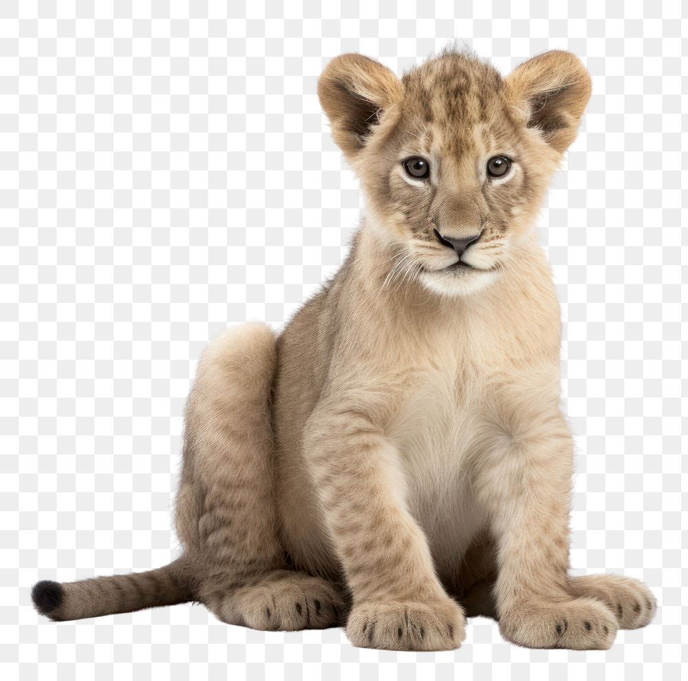 PNG Lion Cub Sitting wildlife | Premium PNG - rawpixel