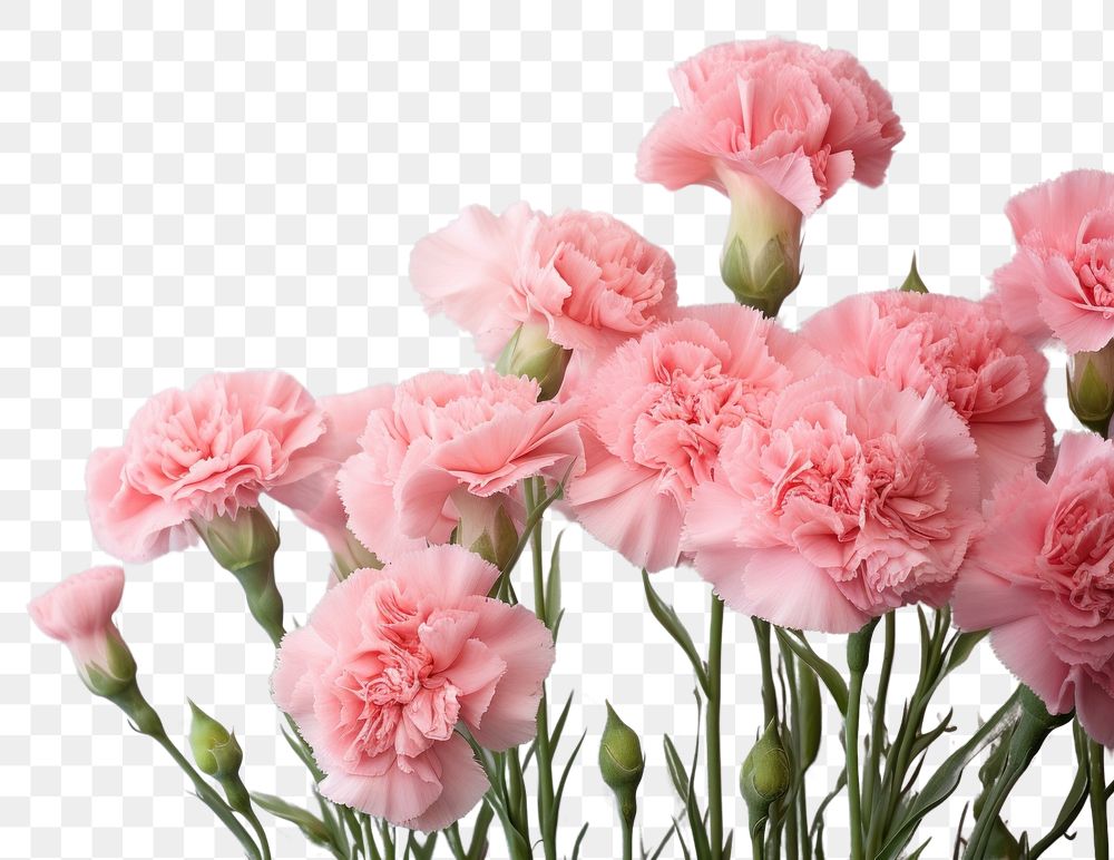PNG Pink carnation flowers border blossom plant rose.