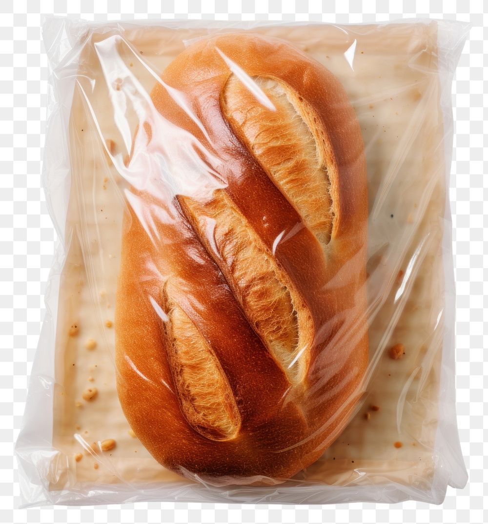 PNG  Plastic wrapping over a spoiled bread food viennoiserie freshness.
