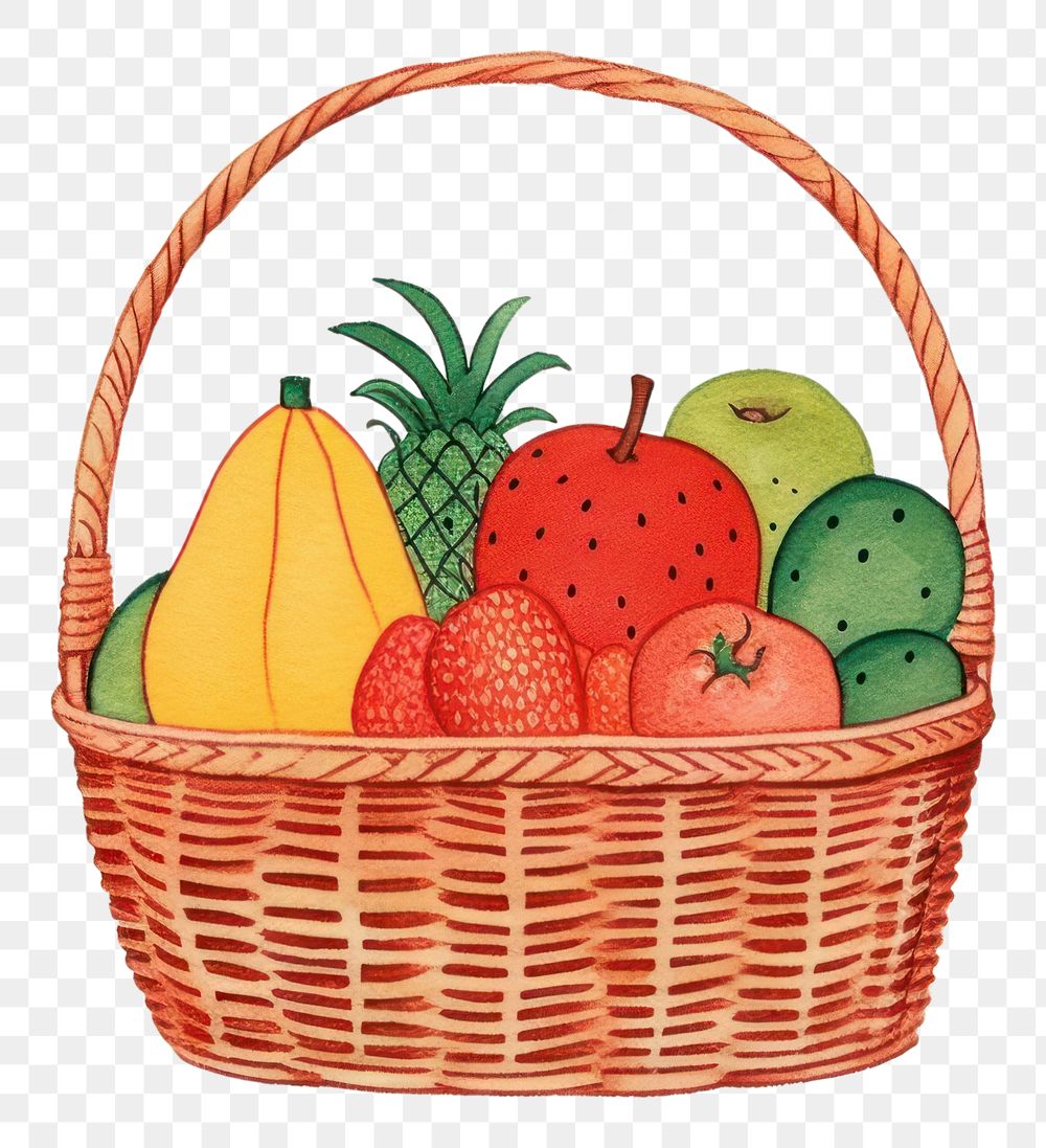 PNG Fruit in basket pineapple plant food.