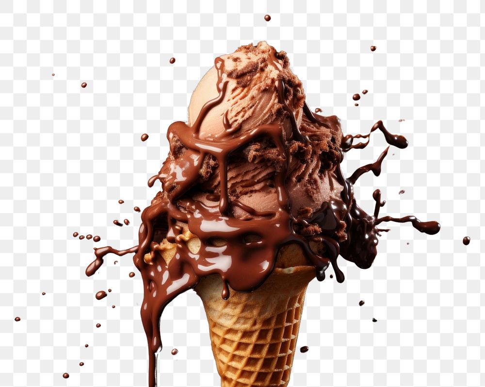 PNG Melting chocolate icecream food dessert freshness. AI generated Image by rawpixel.
