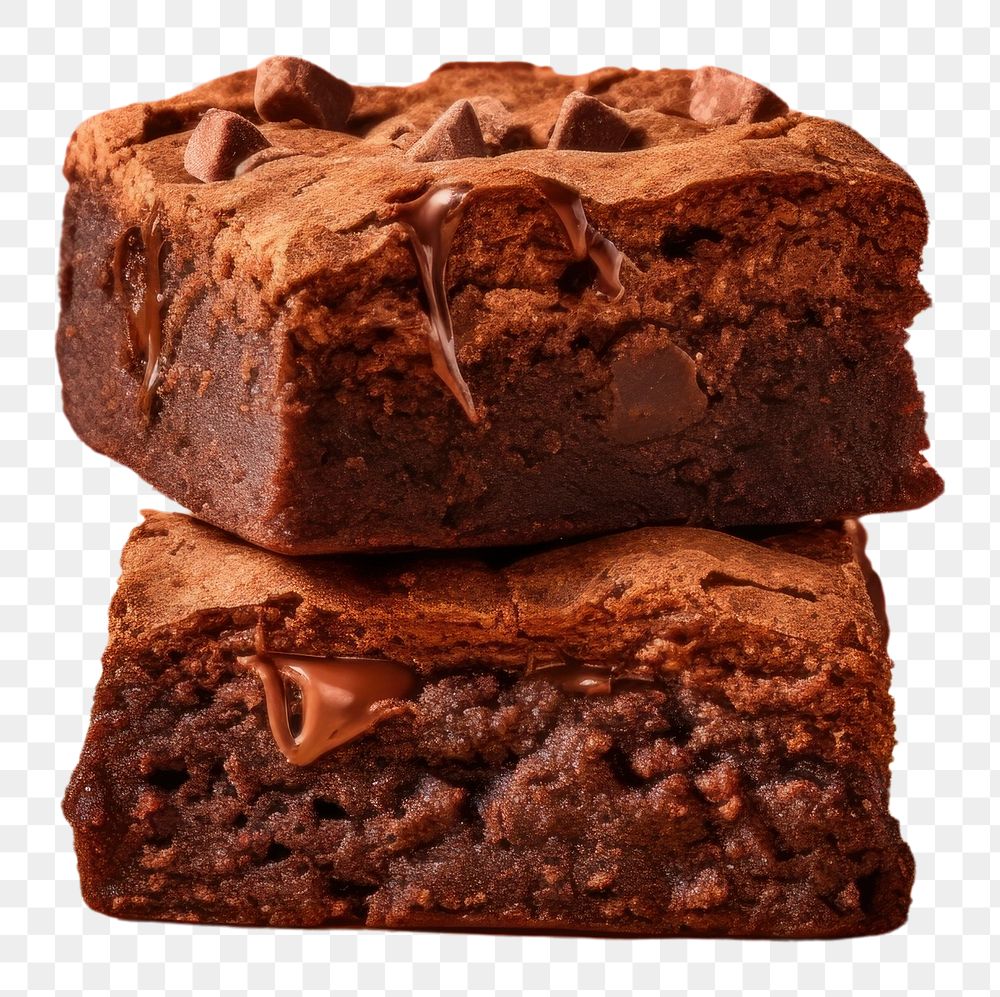 PNG Brownie food chocolate dessert. AI generated Image by rawpixel.