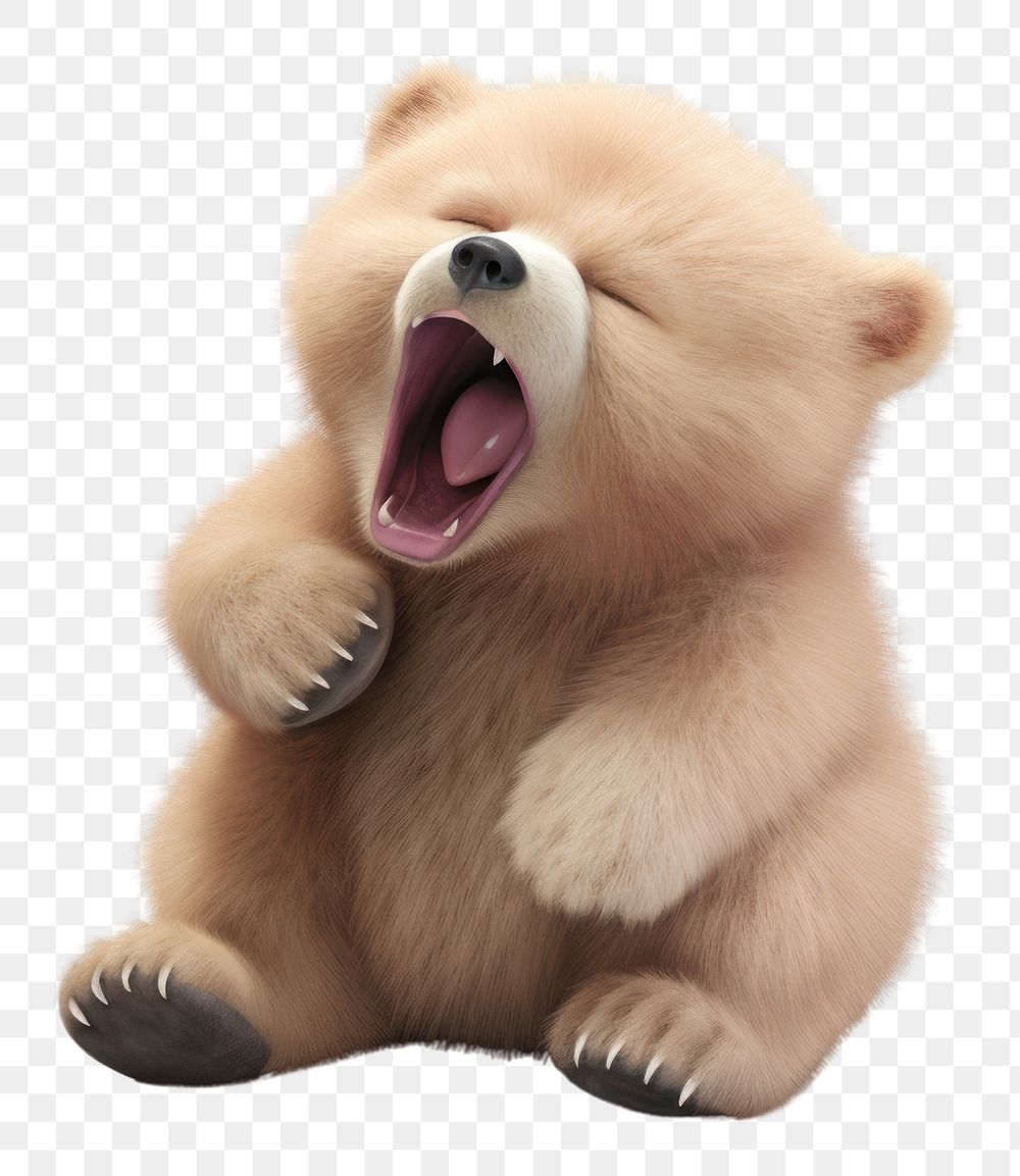 PNG  Chubby round baby bear animal mammal cute.
