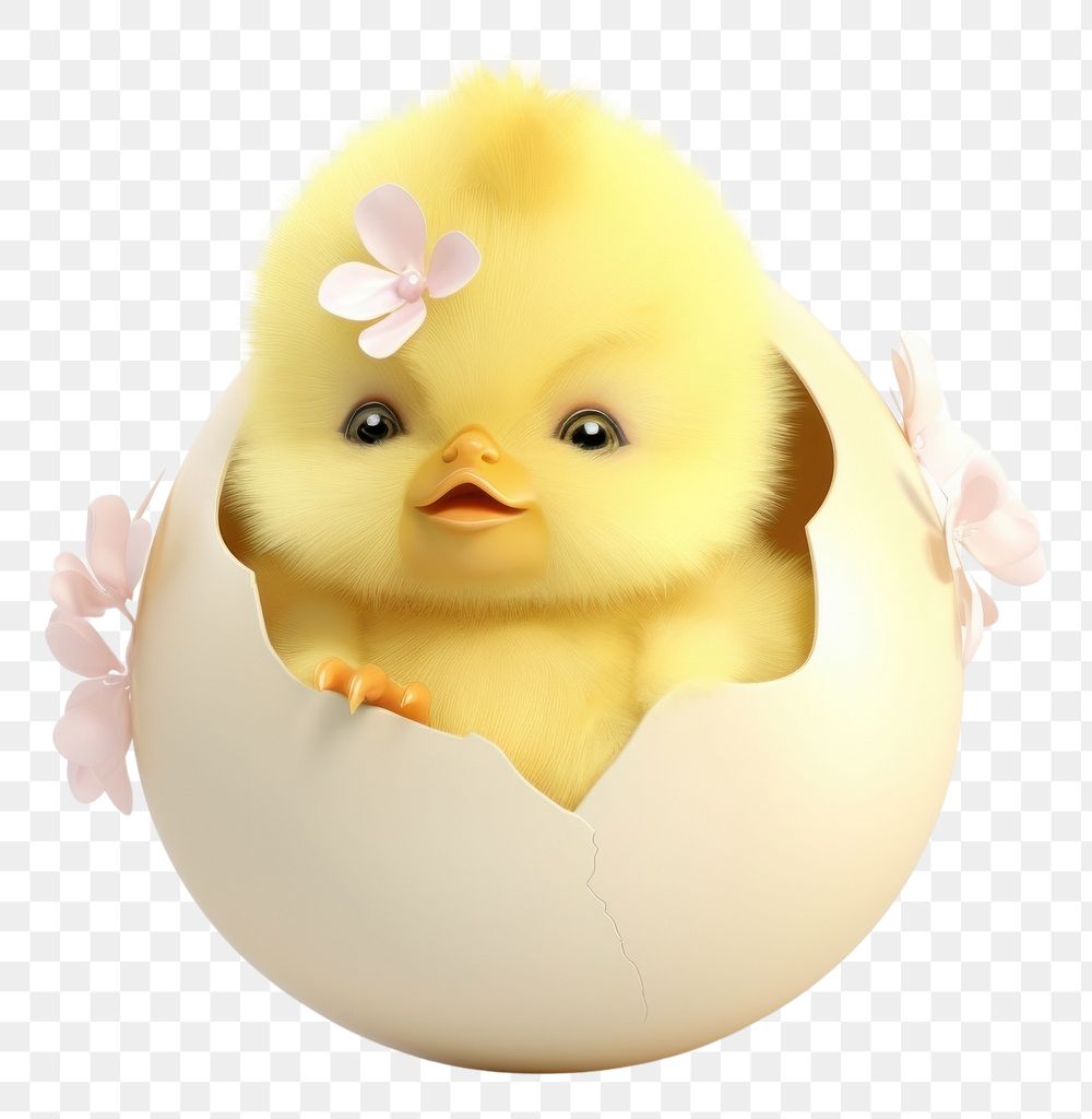 PNG  Chubby round baby chick animal egg bird.