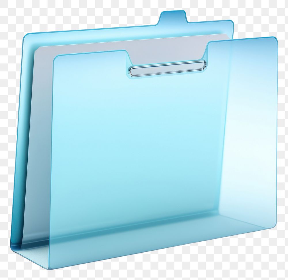 PNG 3d transparent glass style of folder icon white background rectangle letterbox.