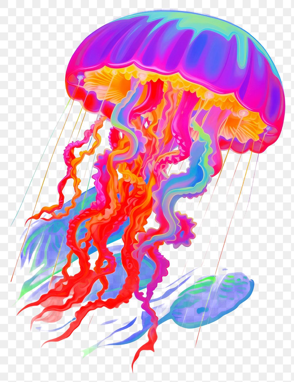 PNG Jellyfish invertebrate transparent underwater | Premium PNG - rawpixel