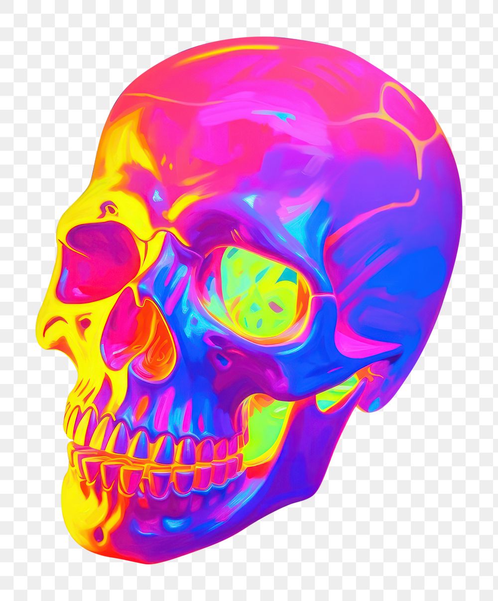 PNG  A skull illuminated creativity darkness
