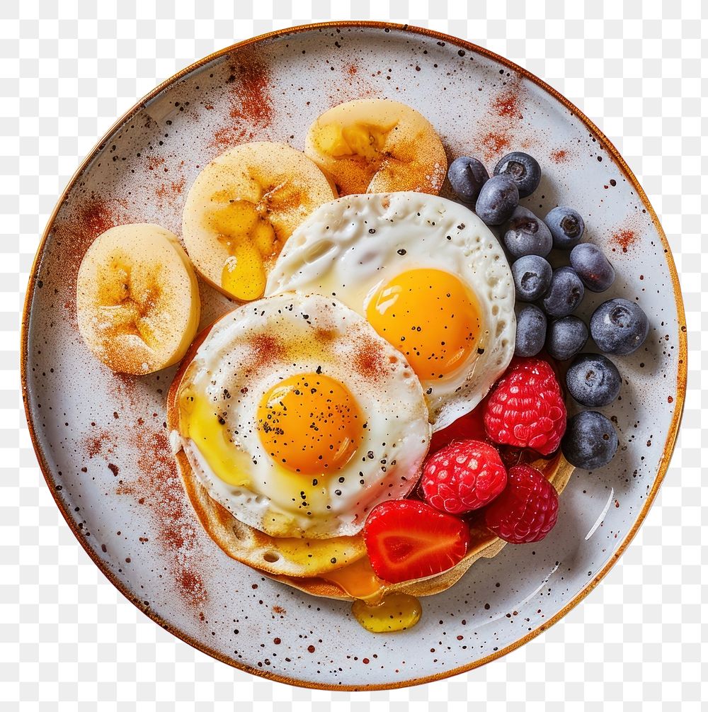 PNG Brunch on plate food egg breakfast.