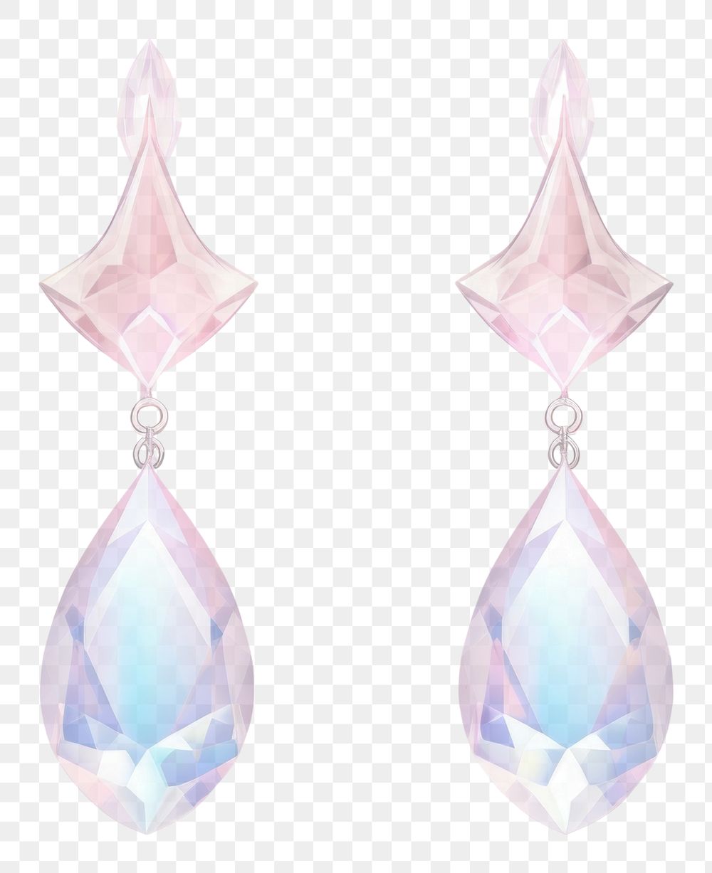 PNG Diamond earrings gemstone jewelry crystal