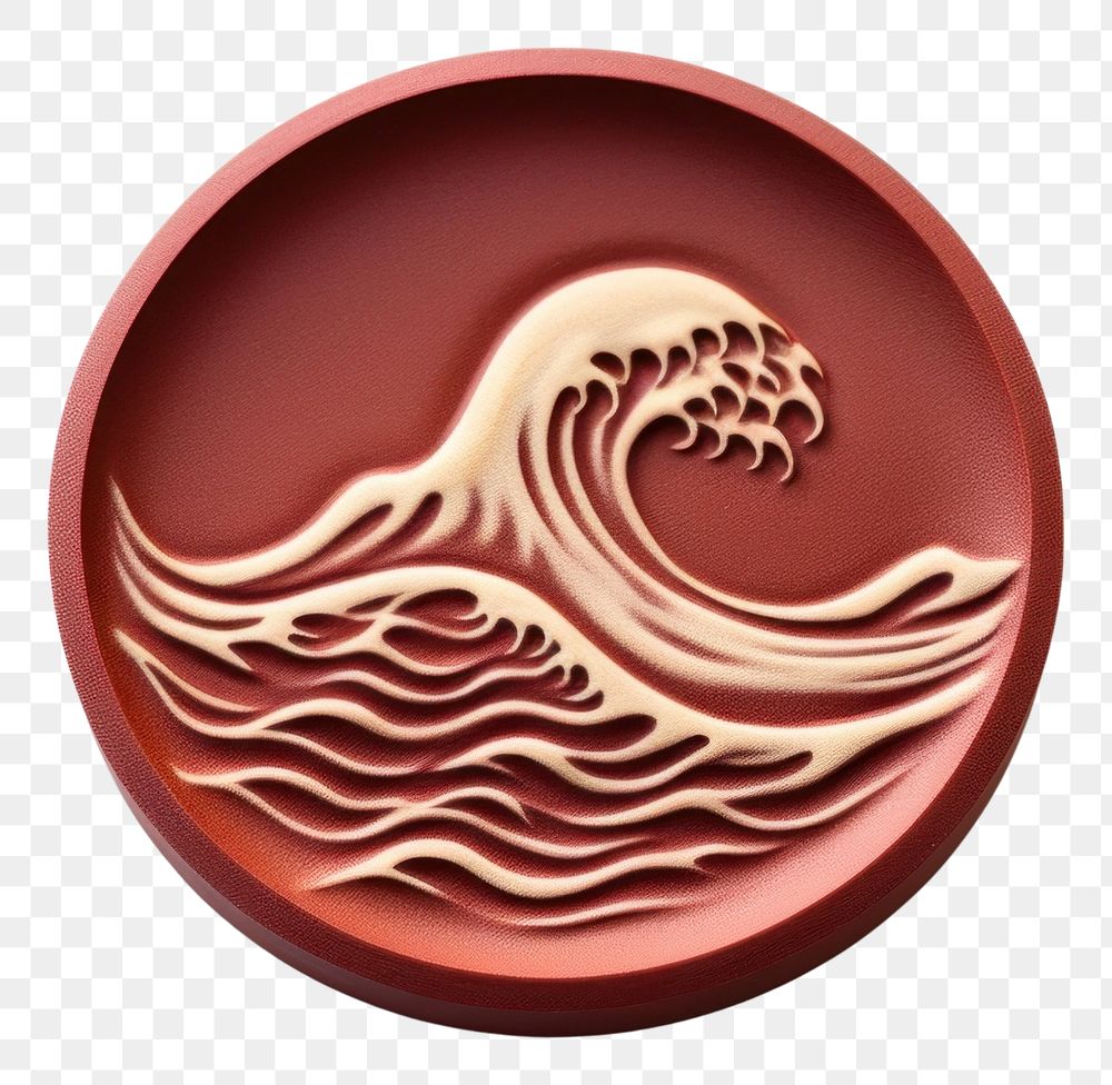 PNG Wave Seal Wax Stamp circle shape accessories.