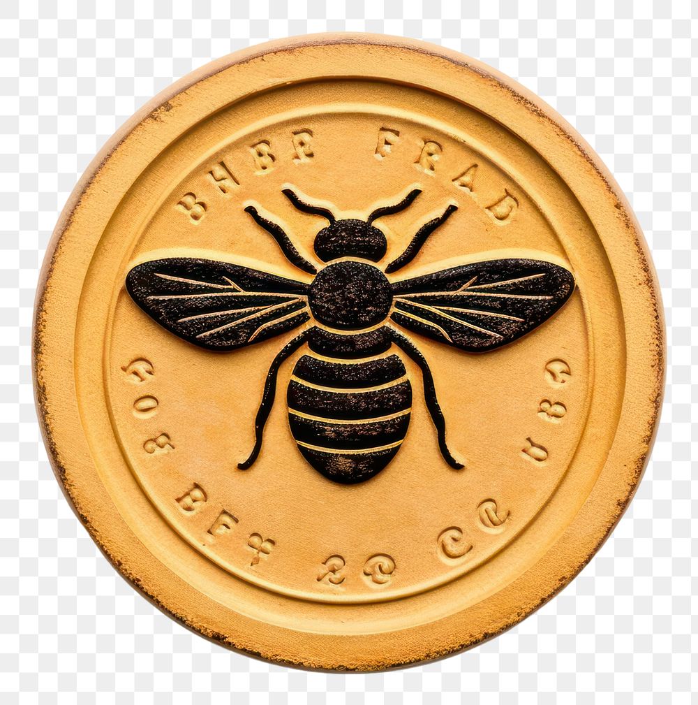 PNG Bee Seal Wax Stamp circle insect animal.