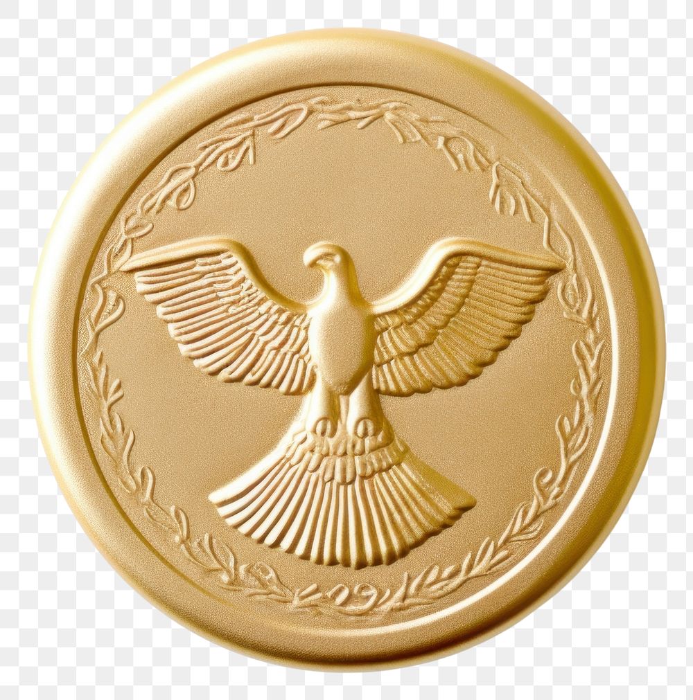 PNG Gold eagle Seal Wax | Free PNG - rawpixel