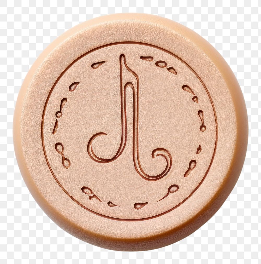 PNG Music note Seal Wax Stamp circle locket shape.