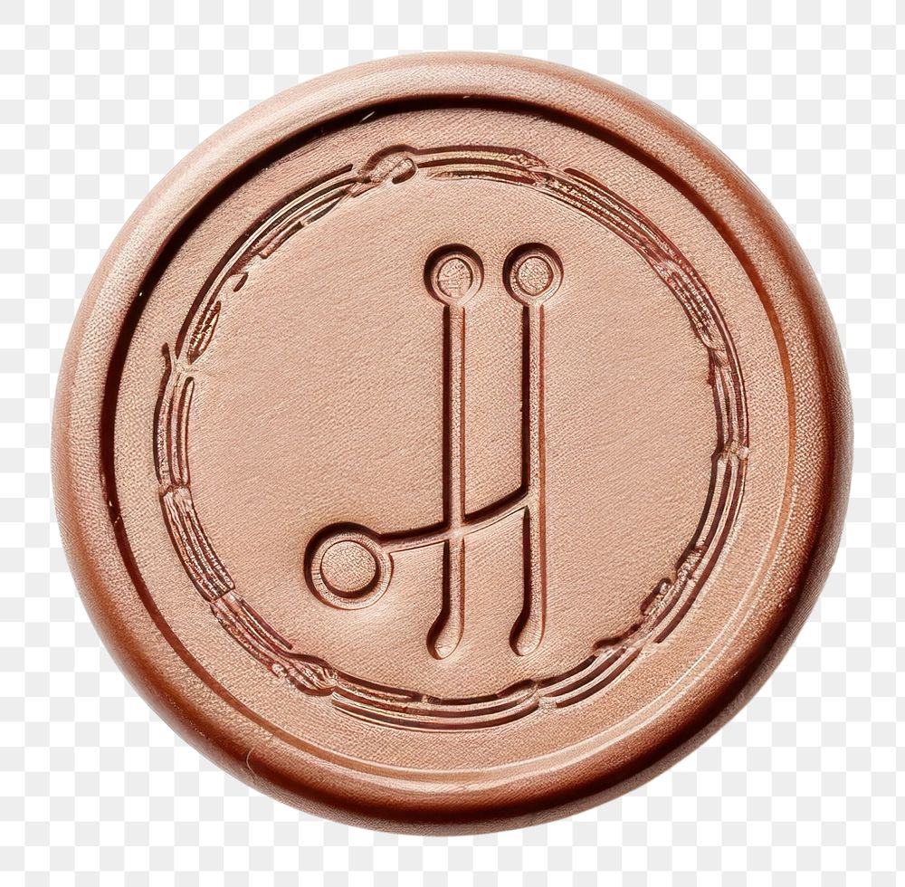 PNG Music note Seal Wax Stamp circle shape money.